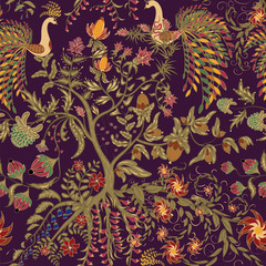 Poster - Fairy floral seamless pattern