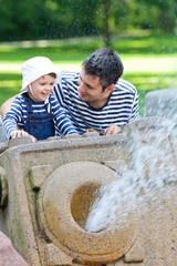 Wall Mural - At the fountain