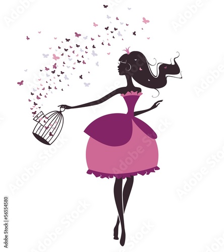 ksiezniczka-w-fioletowej-sukience-z-klatka-pelna-motyli-ilustracja-wektorowa