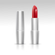 Vector Isolated Red Lipstick on White Background