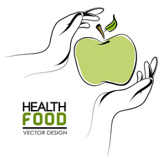 Canvas Print - health food  label