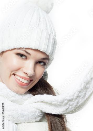 Naklejka dekoracyjna woman winter