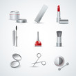 Vector Set of Makeup and Cosmetic Icons