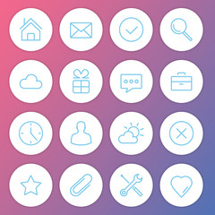 Poster - Vector Modern Minimalistic Icons Set