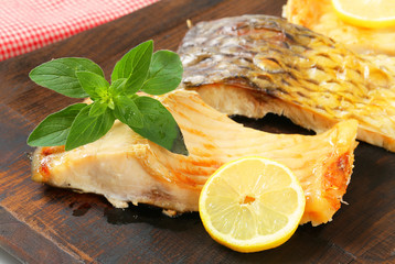 Oven roasted carp fillet