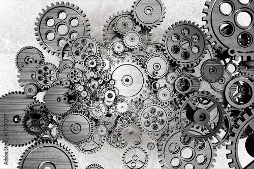 Naklejka ścienna Grunge Gears Background