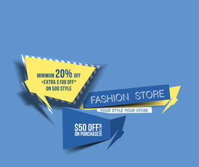 Wall Mural - abstract vector discount banner design template