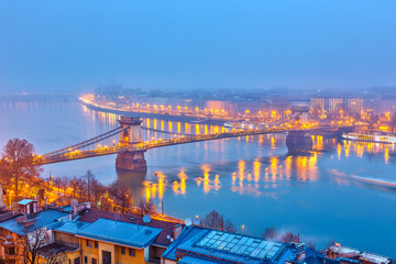 Sticker - Night view of Budapest