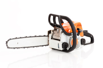 chainsaw isolated on white background