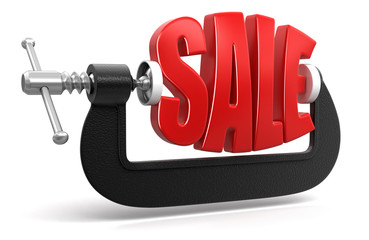 Poster - Sale in clamp (clipping path included)