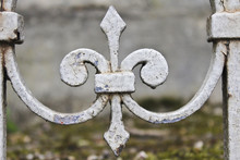 Wrought Iron Fleur-de-Lis In Pere-Lachaise Cemetery, Paris