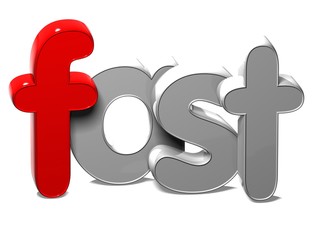 Poster - 3D Word Fast on white background