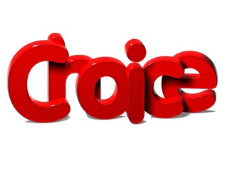 Poster - 3D Red Word Choice on white background