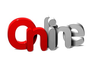 Poster - 3D Word Online on white background