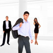 © Netfalls - three people Business team