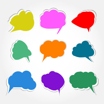 set of cloud icon computing concept design
