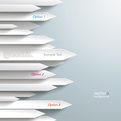 Canvas Print - White Arrows Infographic