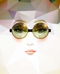 Fotomurales - fashion woman with glasses
