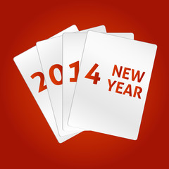 Wall Mural - Happy New Year 2014. Vector cards