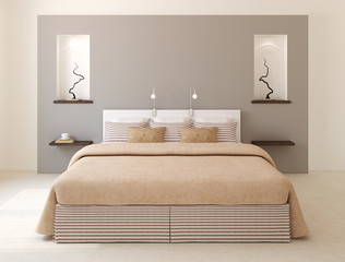 Sticker - Modern bedroom interior.