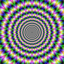 Psychedelic Pulse In Purple And Green