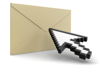 Fototapete - letter and Cursor (clipping path included)