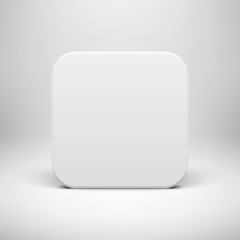 Fototapete - White Technology App Icon Blank Template