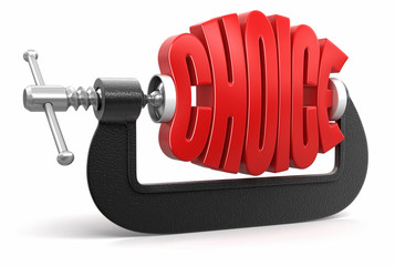 Poster - Choise in clamp (clipping path included)