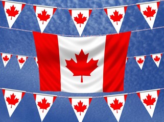 Wall Mural - Canada Flags