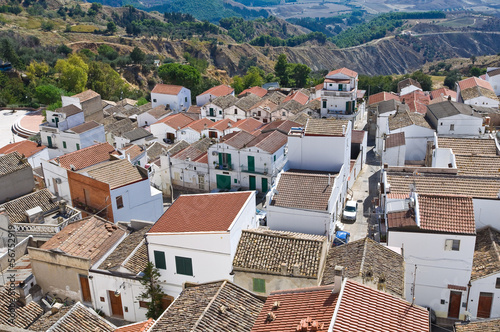 Fotografie, Obraz Panoramic view of Pisticci. Basilicata. Italy.