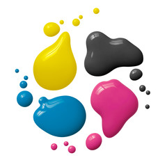 Wall Mural - cmyk ink