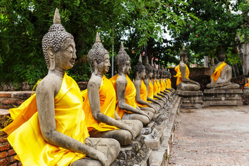 Ancient Buddha statue in temple