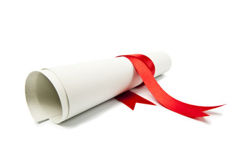 graduation diploma scroll