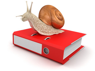 Poster - Snail and Document (clipping path included)