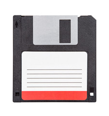 The old floppy disk for PC isolated on white background