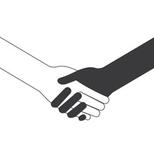 Popular Handshake Connecting Teamwork Icon Concept Isolated Vect