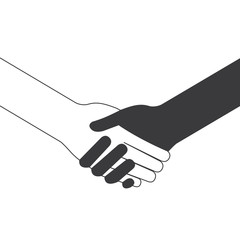 popular handshake connecting teamwork icon concept isolated vect