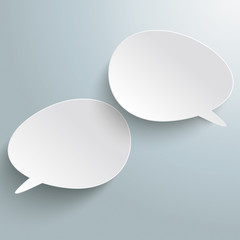Wall Mural - two bevel speech bubbles