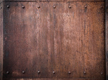 Old Metal Background With Rivets