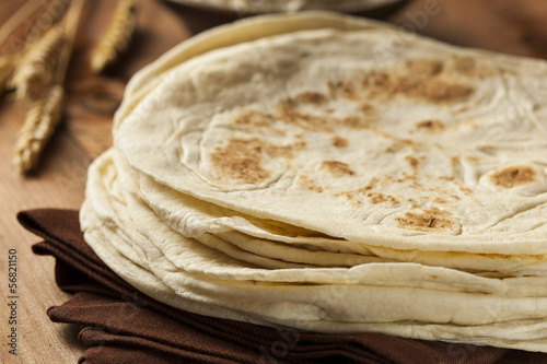 Fotomural Pila de Homemade Tortillas de Harina