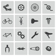 © skarin - Vector black bicycle part icons set
