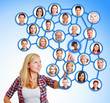 © Robert Kneschke - Woman selecting friends and family in social network