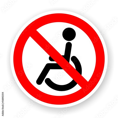 sticker of no wheelchair sign Stock Illustration Adobe Stock