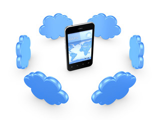 Wall Mural - Cloud computing concept.