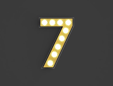 light vintage number seven