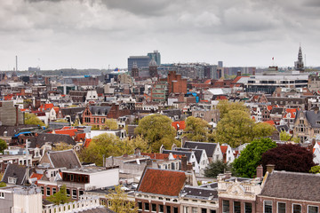 Canvas Print - City of Amsterdam from Above