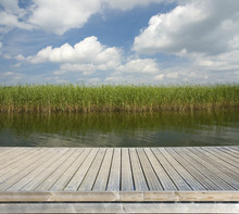 Wooden Jetty On The Lake