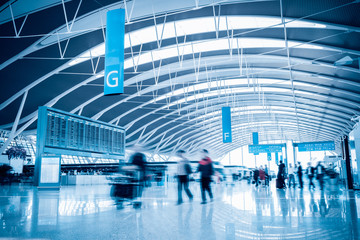 Wall Mural - airline passengers in the airport