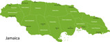 Fototapeta Mapy - Jamaica map