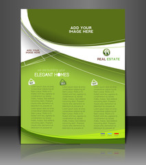 Wall Mural - vector real estate back flyer design
